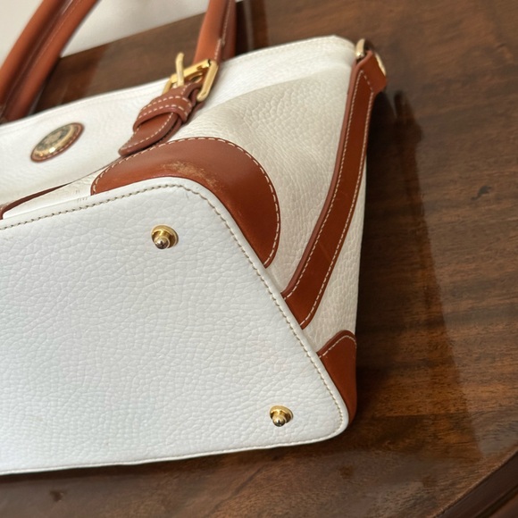 Dooney & Bourke Winter White and Tan Satchel w/Coin Pouch - Picture 8 of 14
